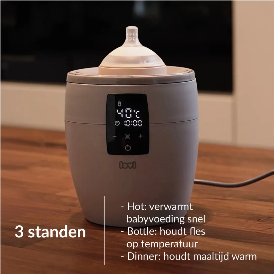 Difrax LOVI Flessenwarmer 6-in-1 - Grijs