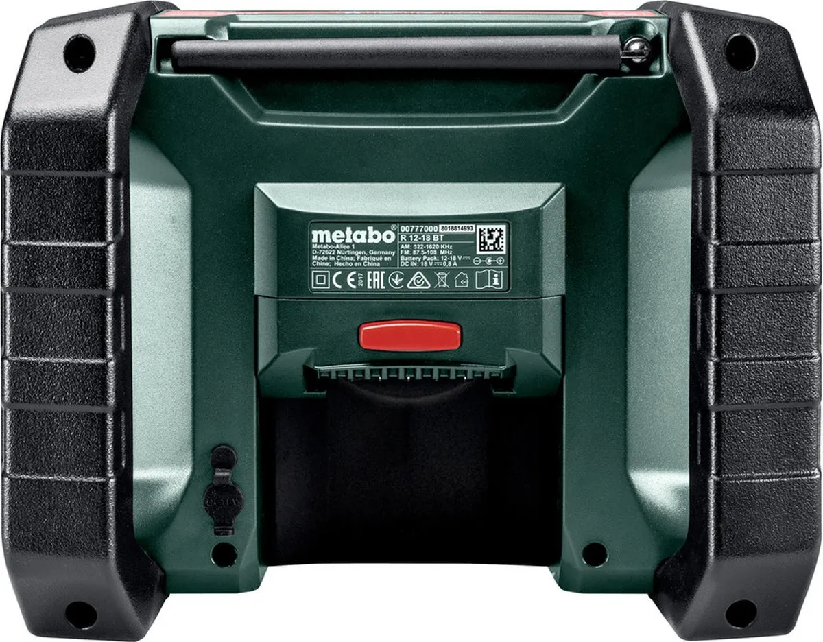 Metabo R 12-18 DAB+ BT Bouwradio - Groen/Zwart