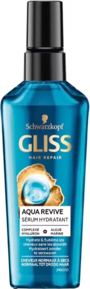 Gliss Aqua Revive Haarserum 75ml - 6 Stuks