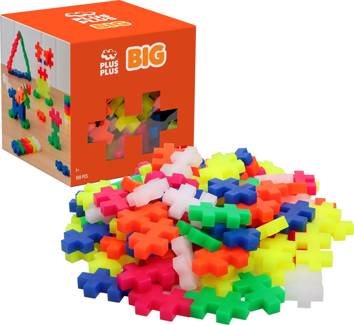 Plus-Plus BIG Neon 100-delig Bouwset