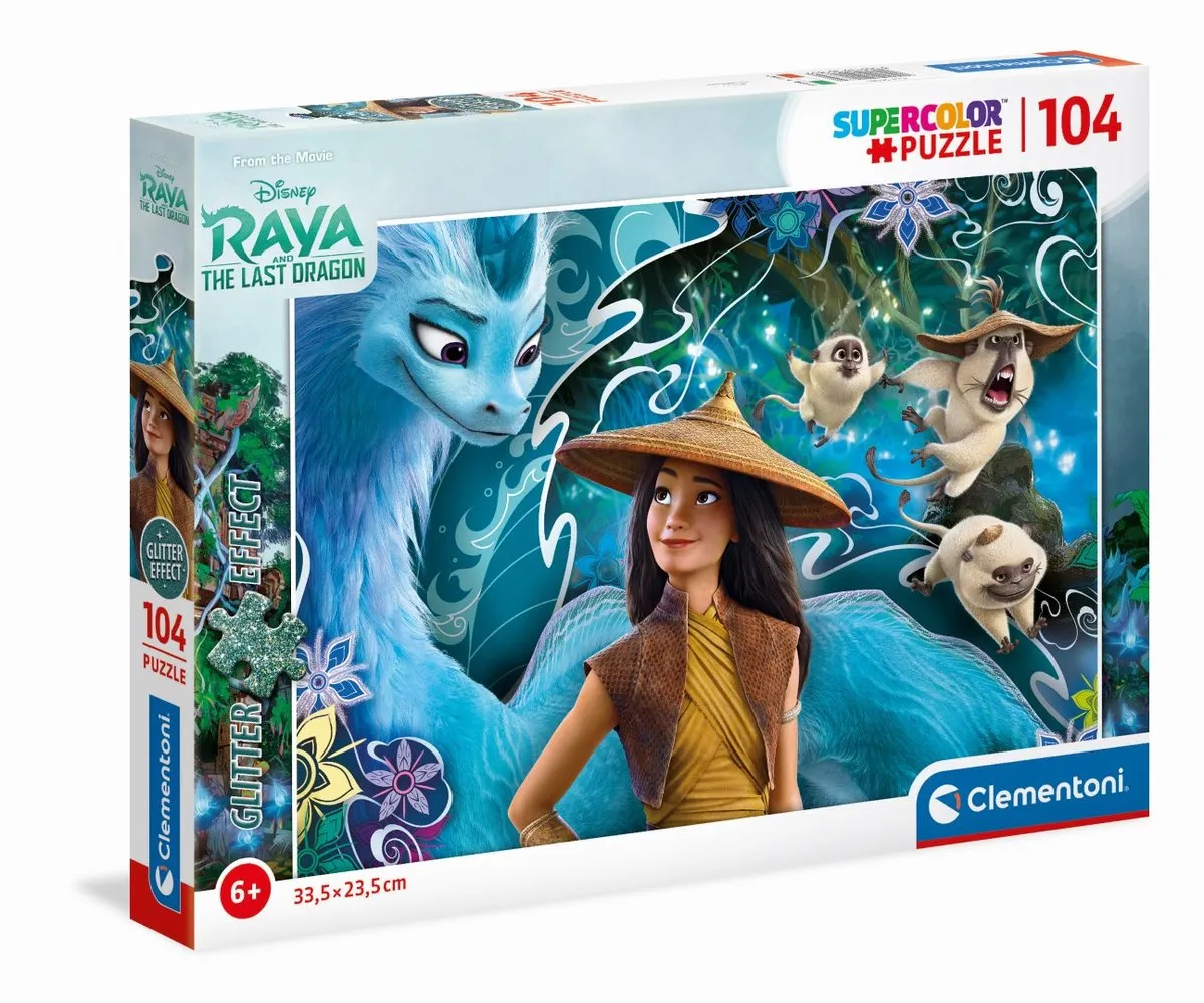 Clementoni Disney Raya The Last Dragon Kinderpuzzel 104 Stukjes 33,5x23,5cm