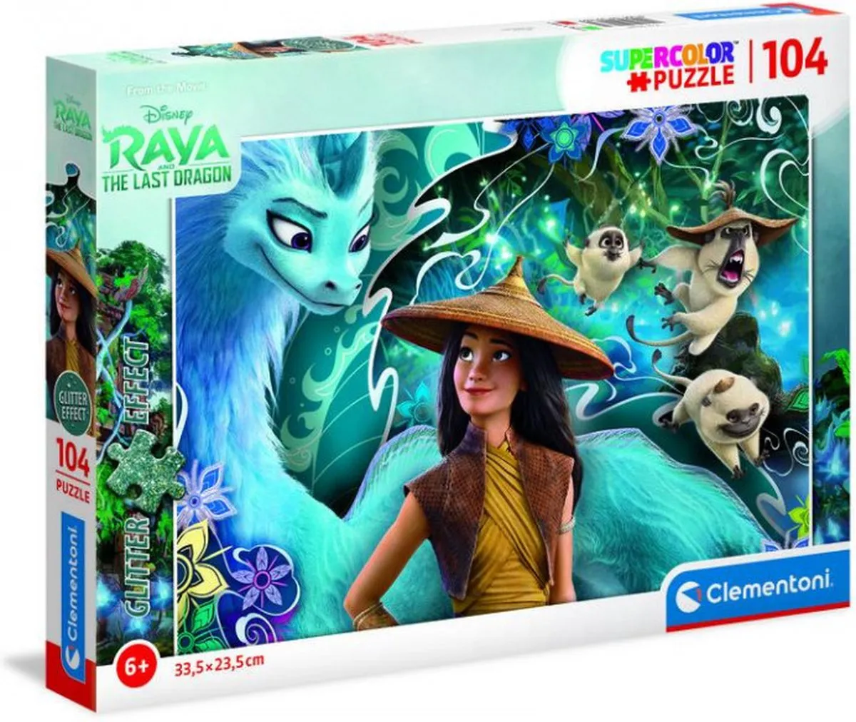 Clementoni Disney Raya The Last Dragon Kinderpuzzel 104 Stukjes 33,5x23,5cm