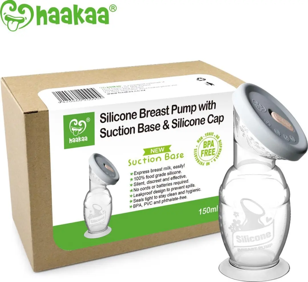 Haakaa Siliconen Borstkolf 150ml - Transparant - 2 Stuks