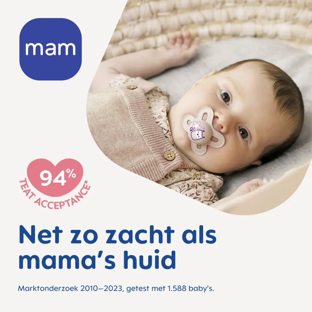 MAM Start Silikon Speen Extra Dun Roze - 2 Stuks