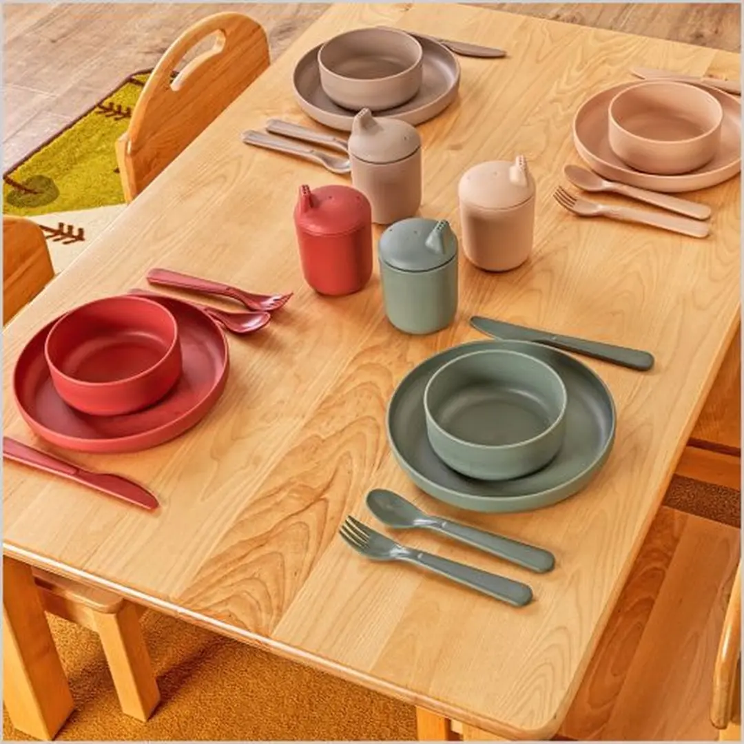 Dantoy Tiny Dinnertime Serviesset 56-delig - 4 Kleuren