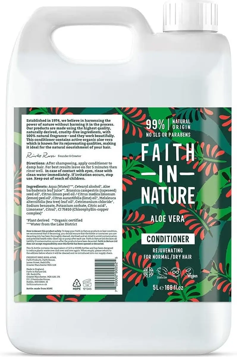 Faith In Nature Aloe Vera Conditioner 5L