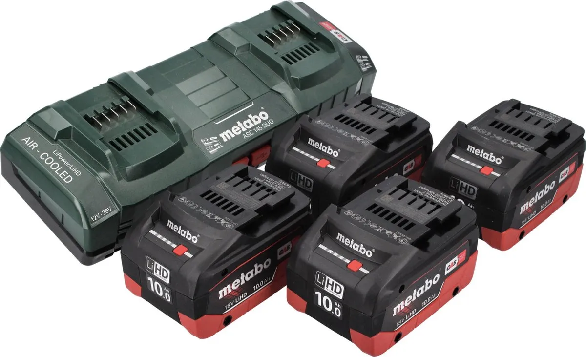 Metabo 685143000 Oplader & Accu Set 18V LiHD 10,0Ah