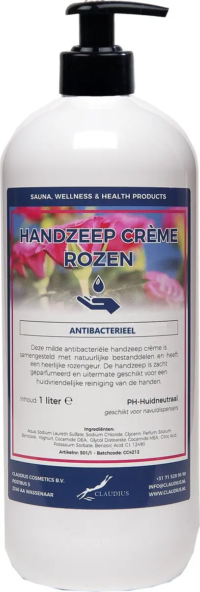 Splashbox Cosmetics Handzeep Crème Rozen 1L