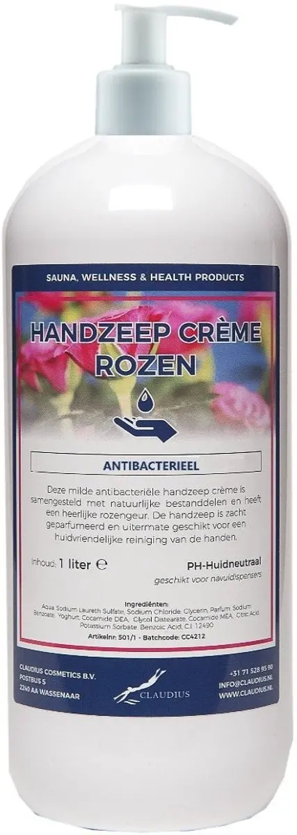 Splashbox Cosmetics Handzeep Crème Rozen 1L