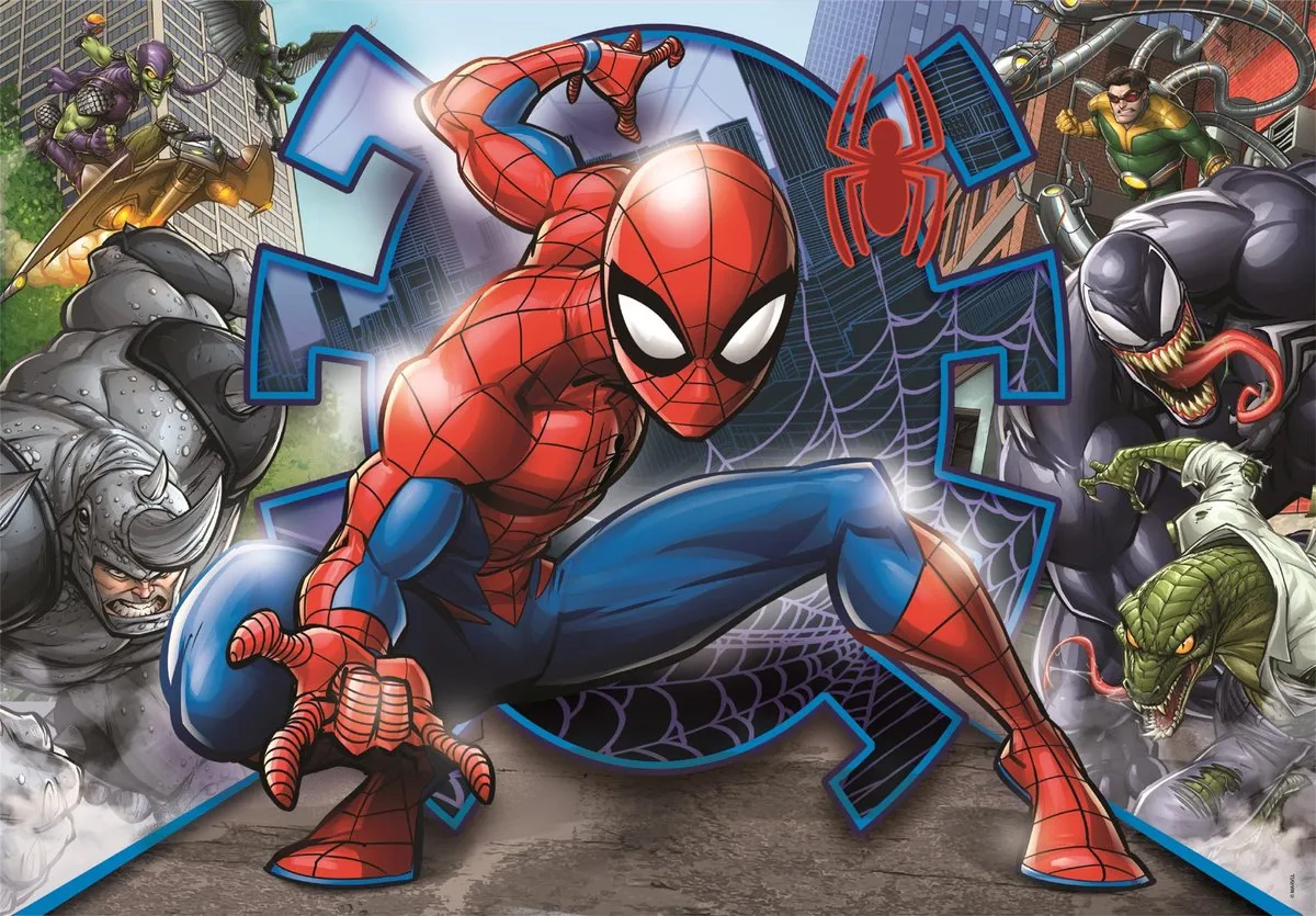 Clementoni Super Spider-Man Puzzel 104 Stukjes - Multikleur