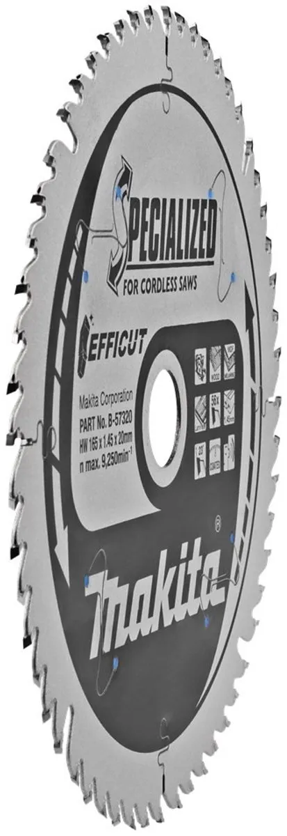 Makita Efficut Cirkelzaagblad B-57336 - Ø165mm 56T - afbeelding 6 van 6