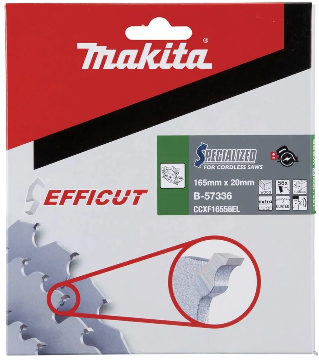 Makita Efficut Cirkelzaagblad B-57336 - Ø165mm 56T