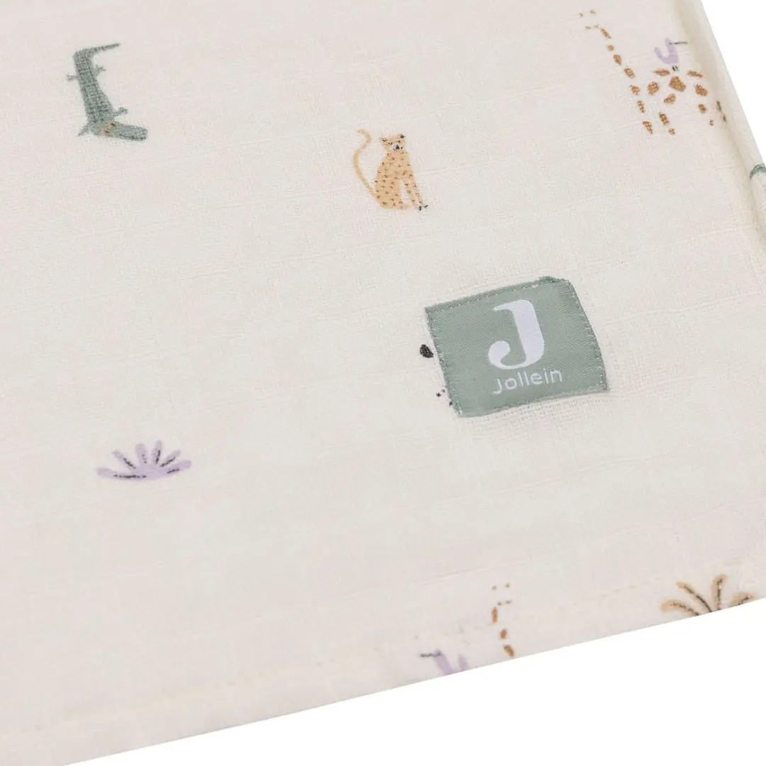 Jollein Hydrofiele Doek Large 115x115cm - 2 Stuks Jungle Jambo