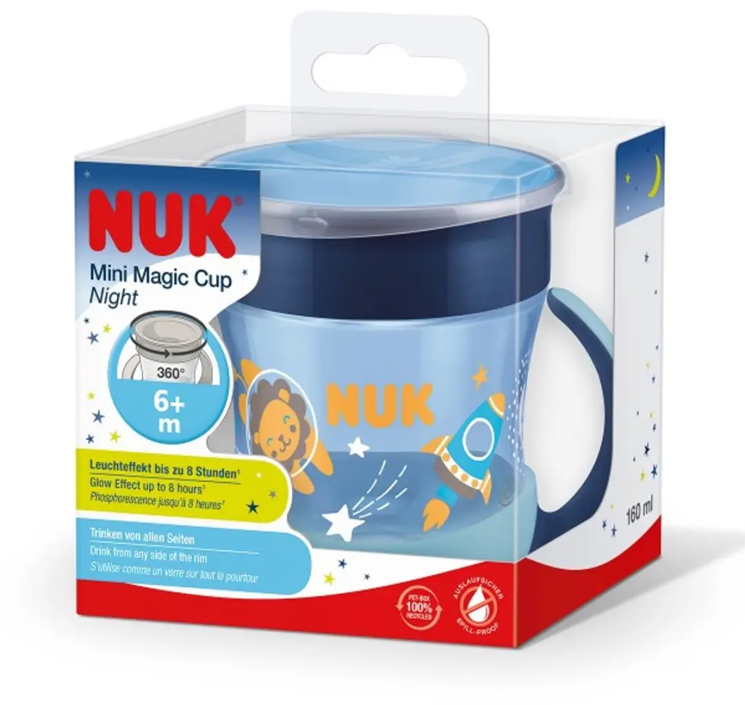 NUK Mini Magic Cup 160ml Drinkbeker - Blauw - afbeelding 5 van 5