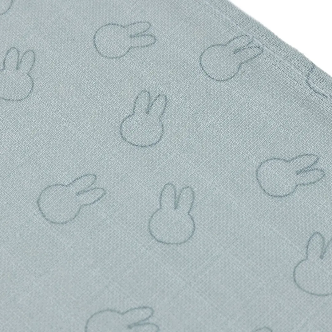 Jollein x Nijntje Hydrofiele Doekjes Small 70x70cm - 3 Stuks - Miffy Silhouettes Sea Green