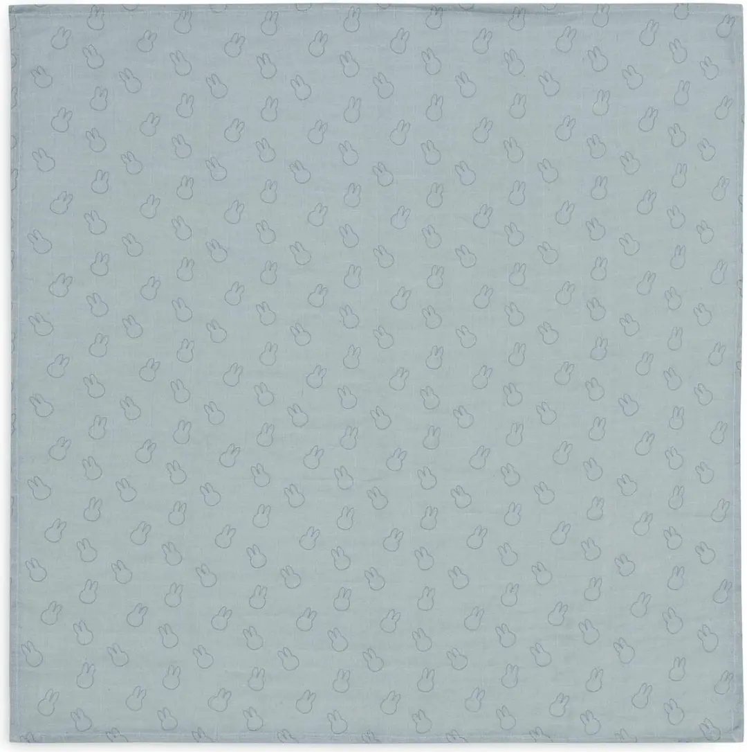 Jollein x Nijntje Hydrofiele Doekjes Small 70x70cm - 3 Stuks - Miffy Silhouettes Sea Green
