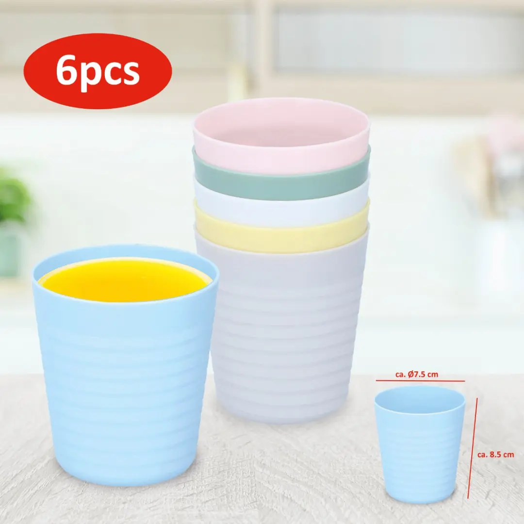 Alpina Gekleurde Bekerset - 6 Stuks 230ml - Multicolor