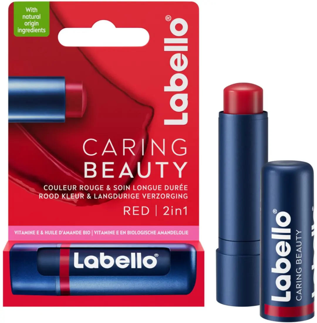 Labello Caring Beauty Red Lippenbalsem - 22ml (4x5,5ml)
