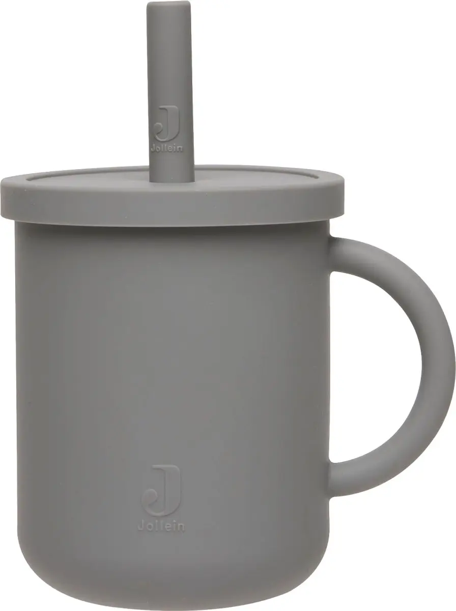 Jollein Drinkbeker Met Rietje Storm Grey