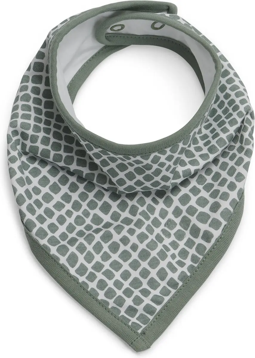 Jollein Slab Bandana Snake - Ash Green - 2 Stuks - afbeelding 6 van 6