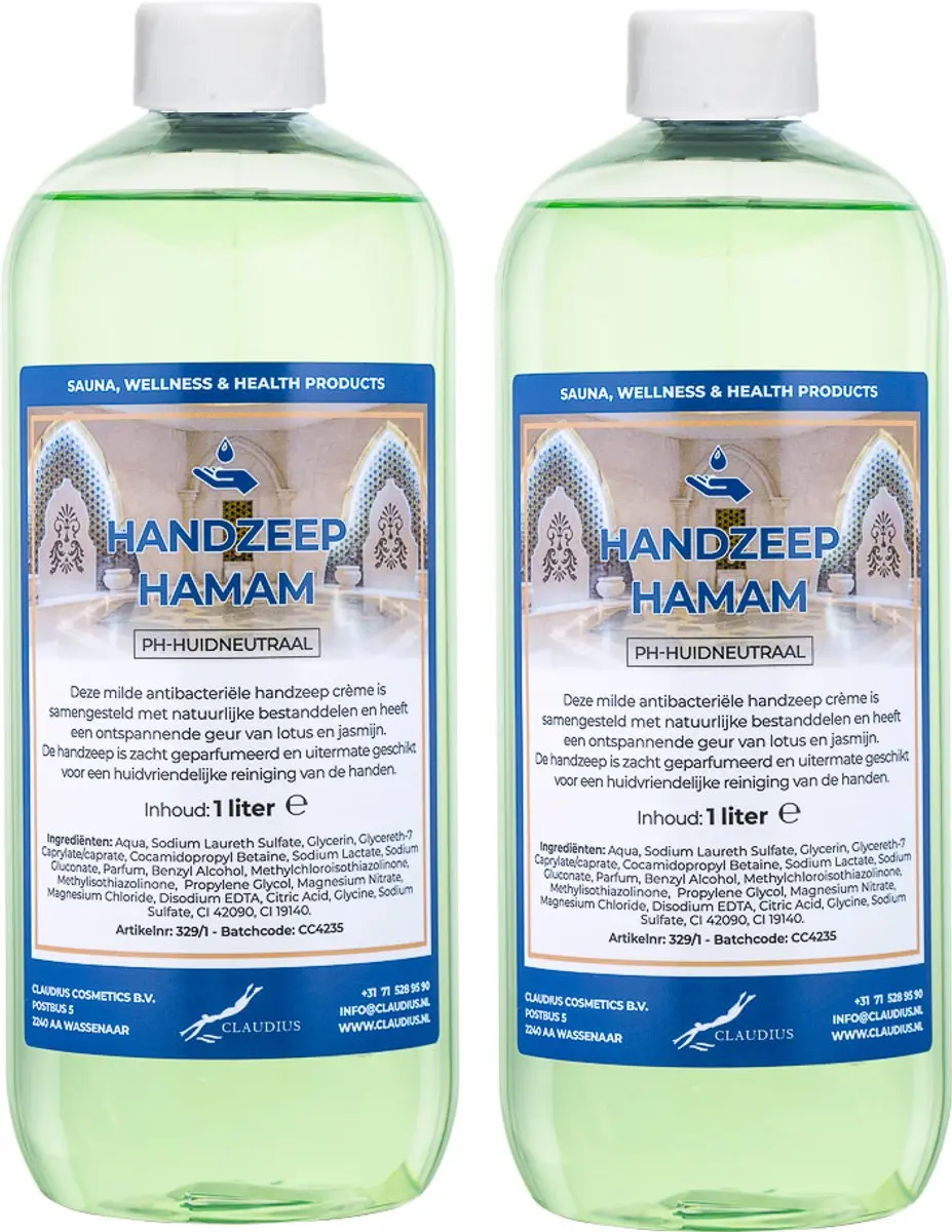 Splashbox Cosmetics Handzeep Hamam 1L - Set van 2