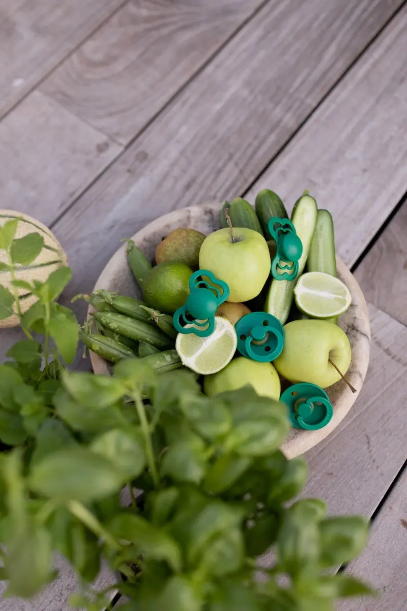 BIBS De Lux Evergreen Silicone Fopspeen - Groen