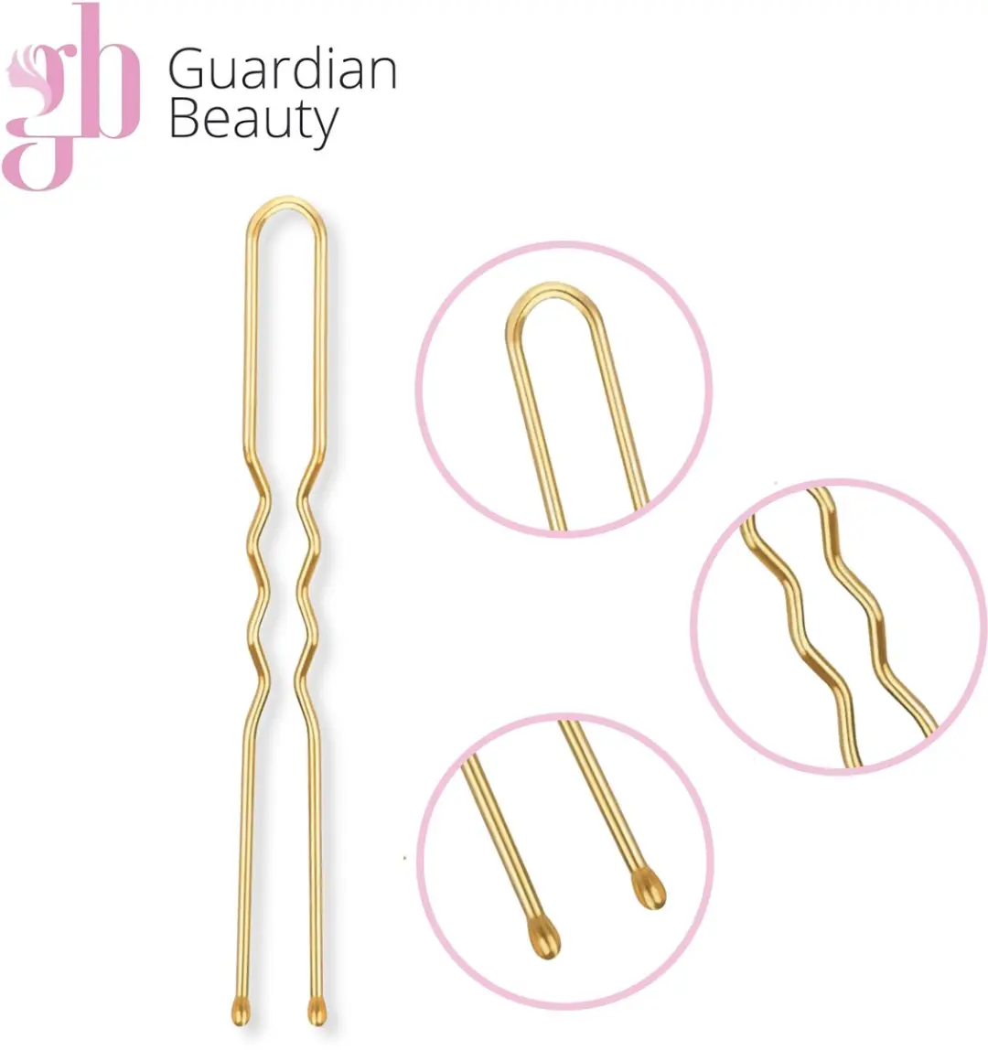Guardian Beauty Haarspeldjes U-vormig 200 Stuks - Goud
