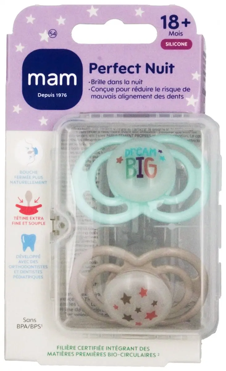 MAM Suckers Perfect Nuit Tendance 2 Stuks