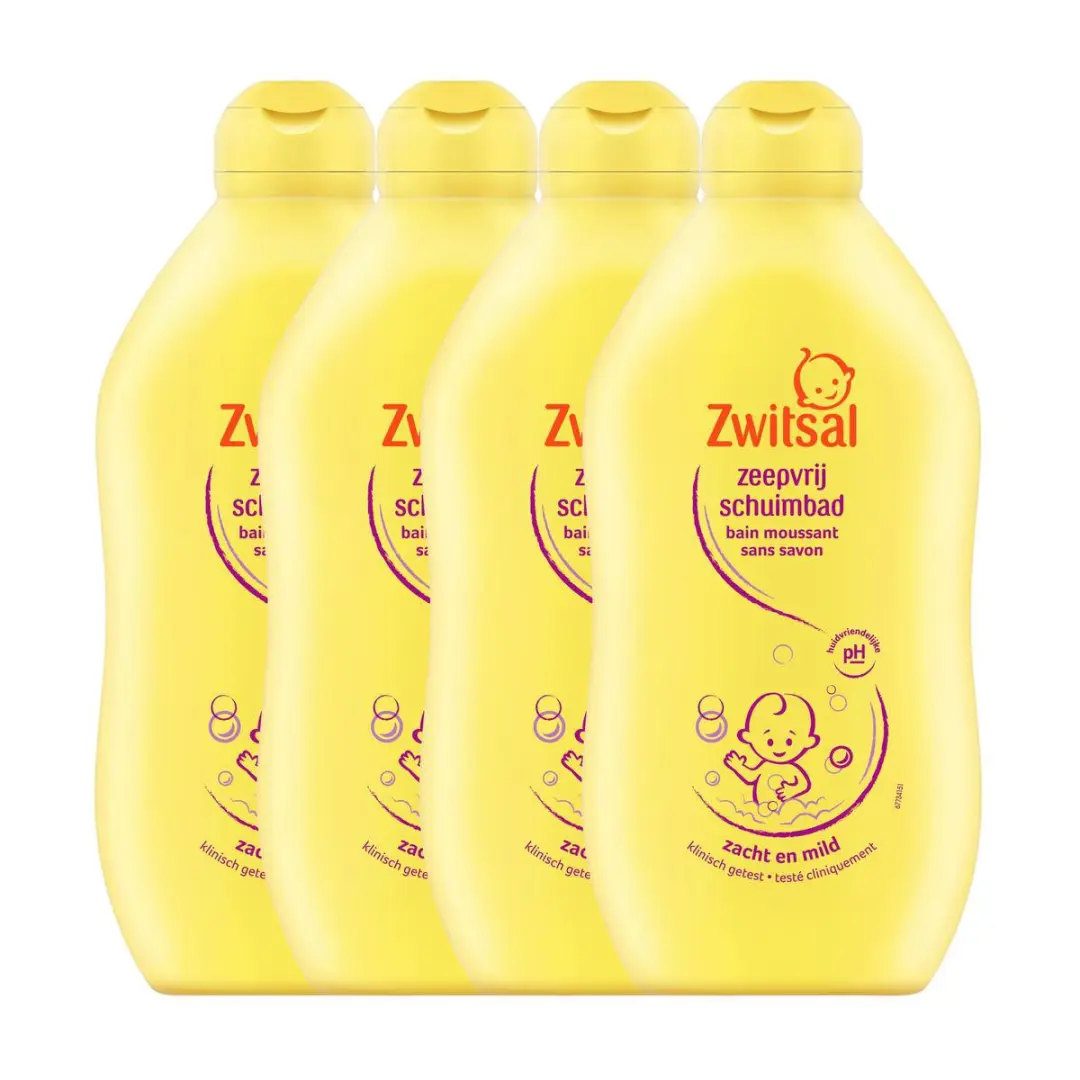 Zwitsal Baby Zeepvrij Badschuim 400ml - 4 Stuks