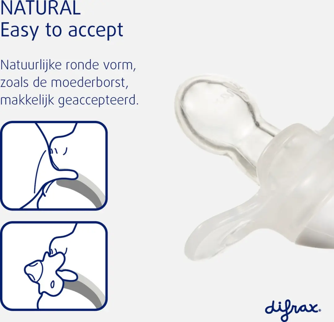 Difrax Fopspeen Natural Roxi - 12+ Maanden
