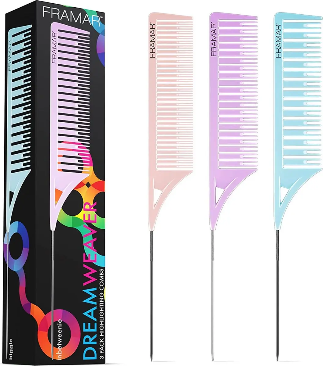 Framar Dream Weaver Highlight Kammen Set Pastel - Zwart