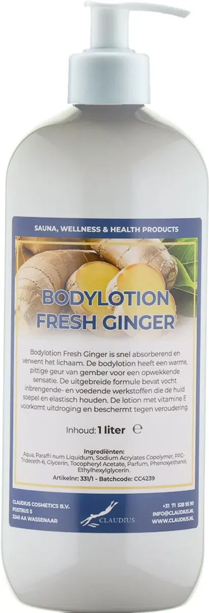 Splashbox Cosmetics Bodylotion Fresh Ginger 1L