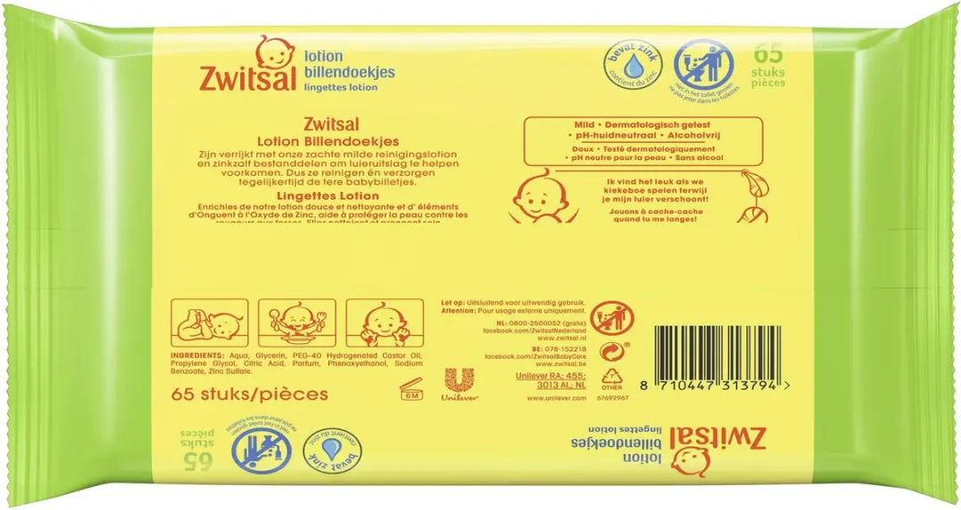 Zwitsal Billendoekjes 130 Stuks
