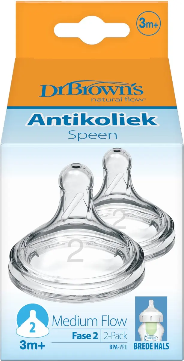 Dr. Brown's Options+ Flesspeen Fase 2 - 2 Stuks
