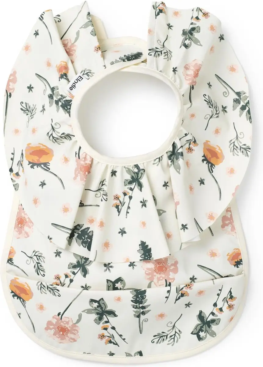 Elodie Meadow Blossem Slabbetjes - 1 Stuk - Wit/Rozes/Groen - afbeelding 6 van 6
