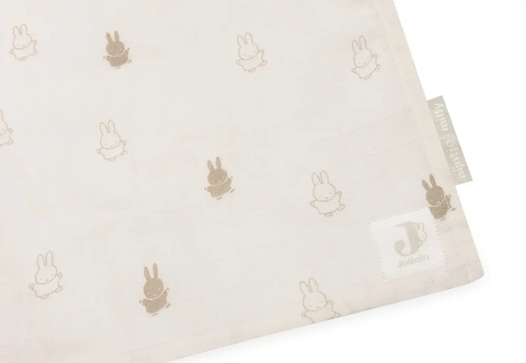 Jollein x Nijntje Hydrofiele Doek Large 115x115cm - Happy Miffy - 2 Stuks