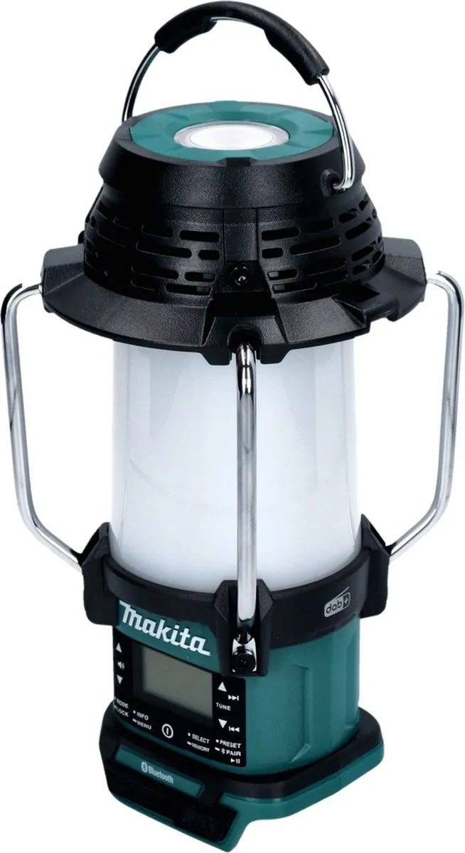Makita DMR 056 RF1 Draadloze Radio 18V - 360° Zaklamp IP65 - Zwart/Turquoise - afbeelding 3 van 5