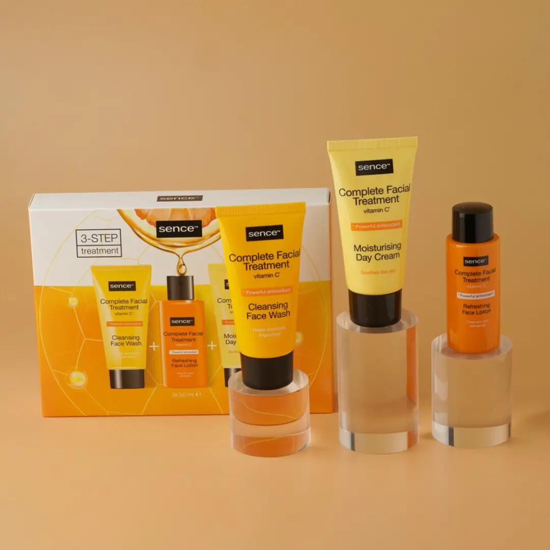 Sence Vitamin C Geschenkset - 3x50ml Gezichtsreiniger/Dagcrème