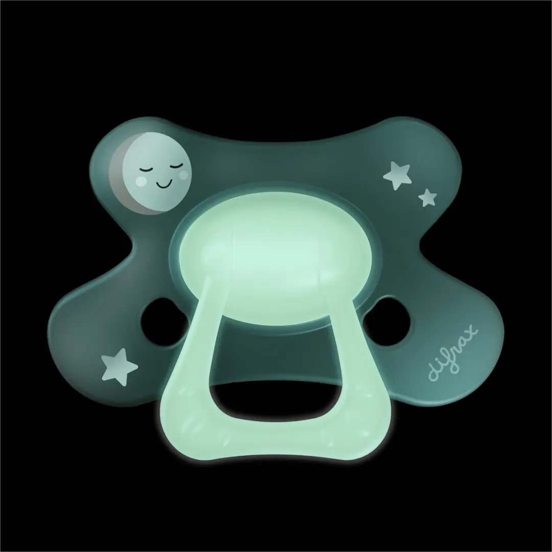 Difrax Orthodontische Fopspeen Glow in the Dark - 6+ Maanden - afbeelding 6 van 6