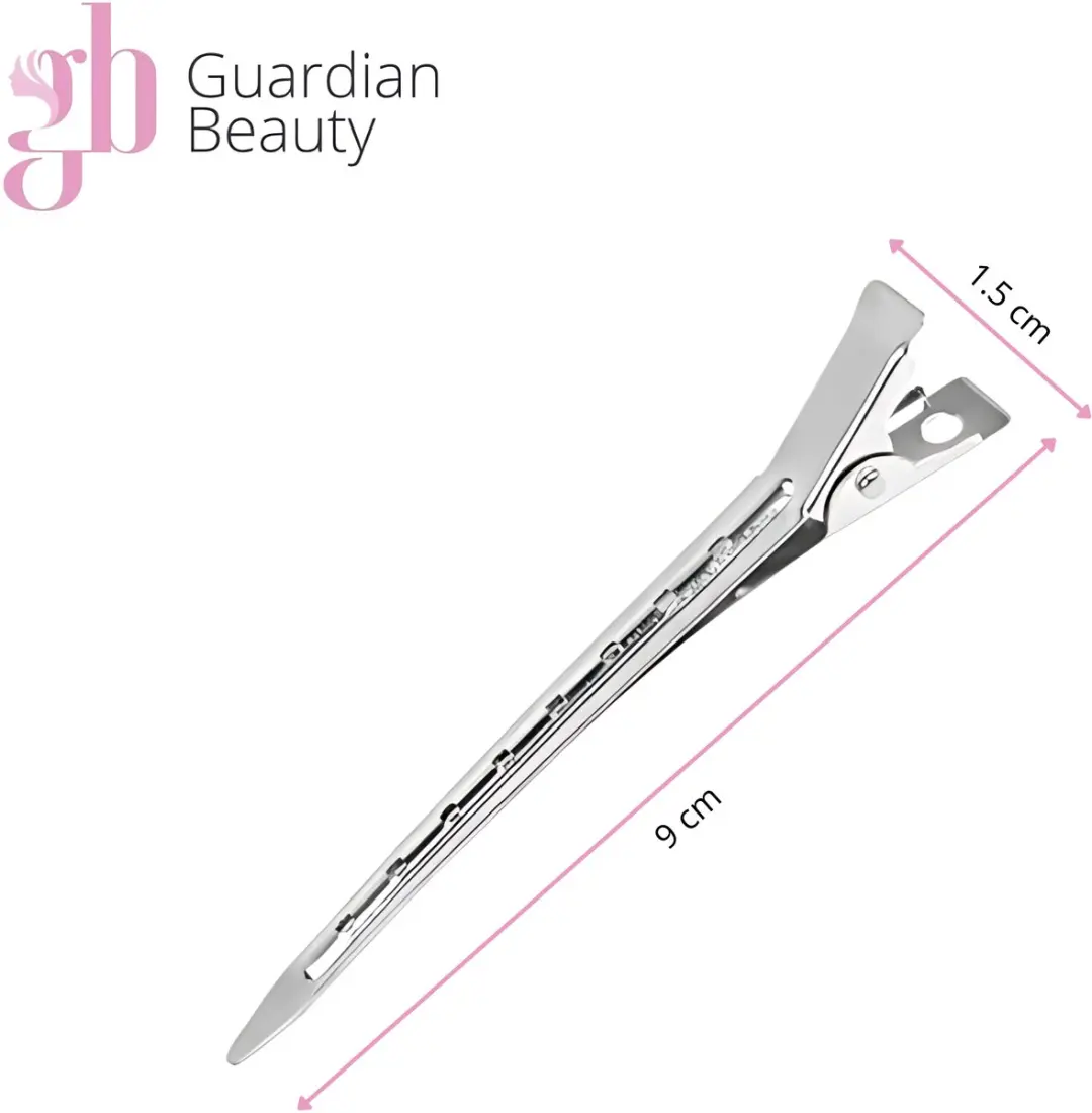 Guardian Beauty Haarklemmen Alligator 10 Stuks - Zilver