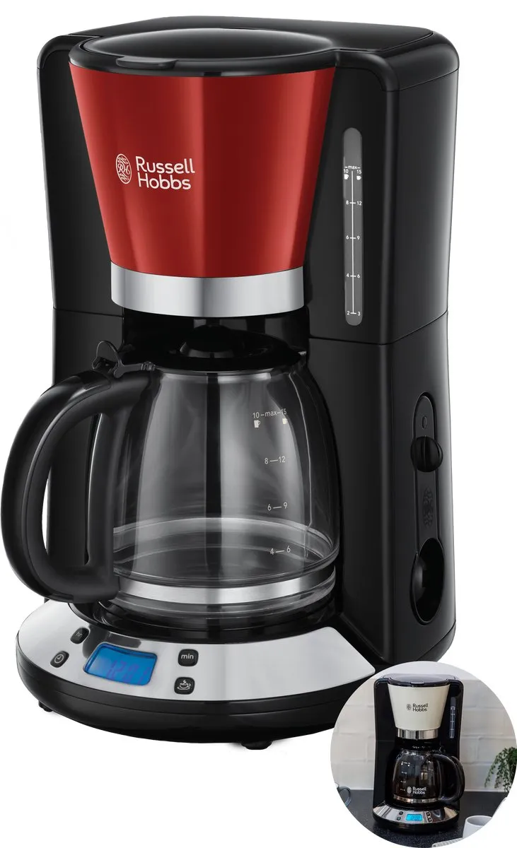 Russell Hobbs 24031-56 Colours Plus+ Koffiezetapparaat - 15 Kopjes 1,25L - Rood