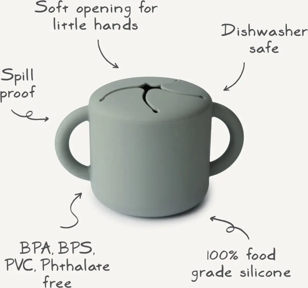 Mushie Snack Cup Whales - Créme