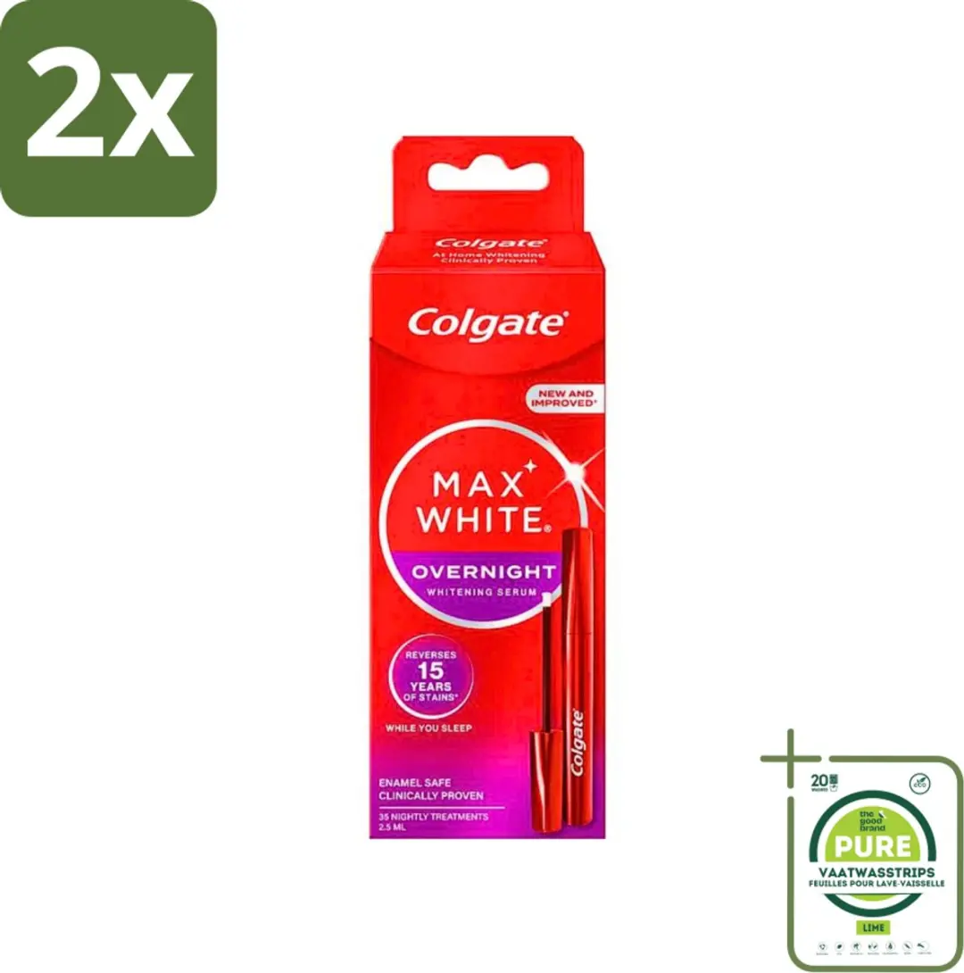 Colgate Max White Overnight Serum 2,5ml - 2 Stuks