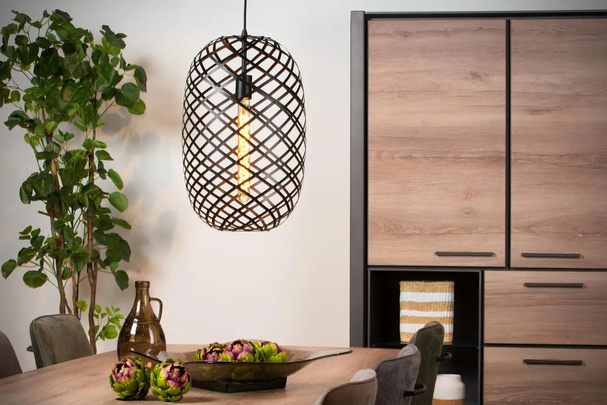 Lucide Wolfram Hanglamp Ø32cm - Zwart
