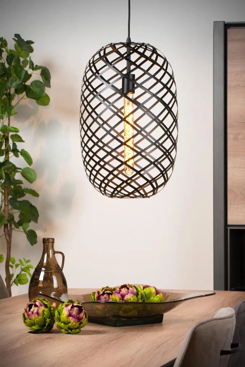 Lucide Wolfram Hanglamp Ø32cm - Zwart