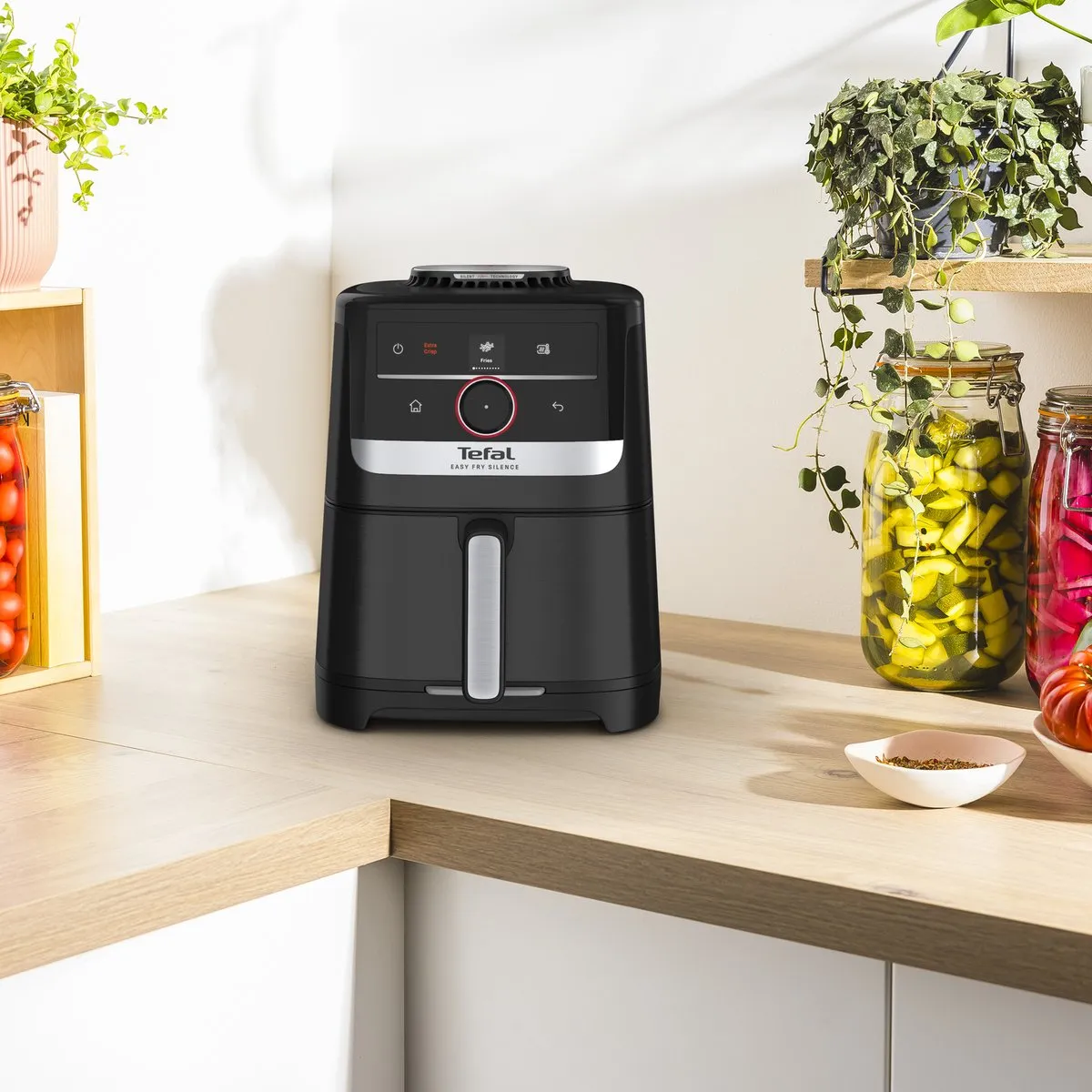 Tefal Easy Fry Smart & Silence EY5728 Airfryer 1670W 7L - Zwart