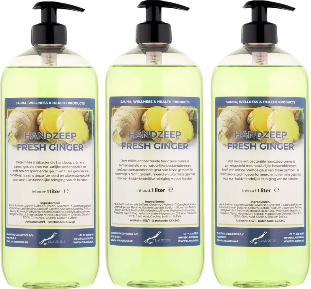 Splashbox Cosmetics Handzeep Fresh Ginger 3x1L