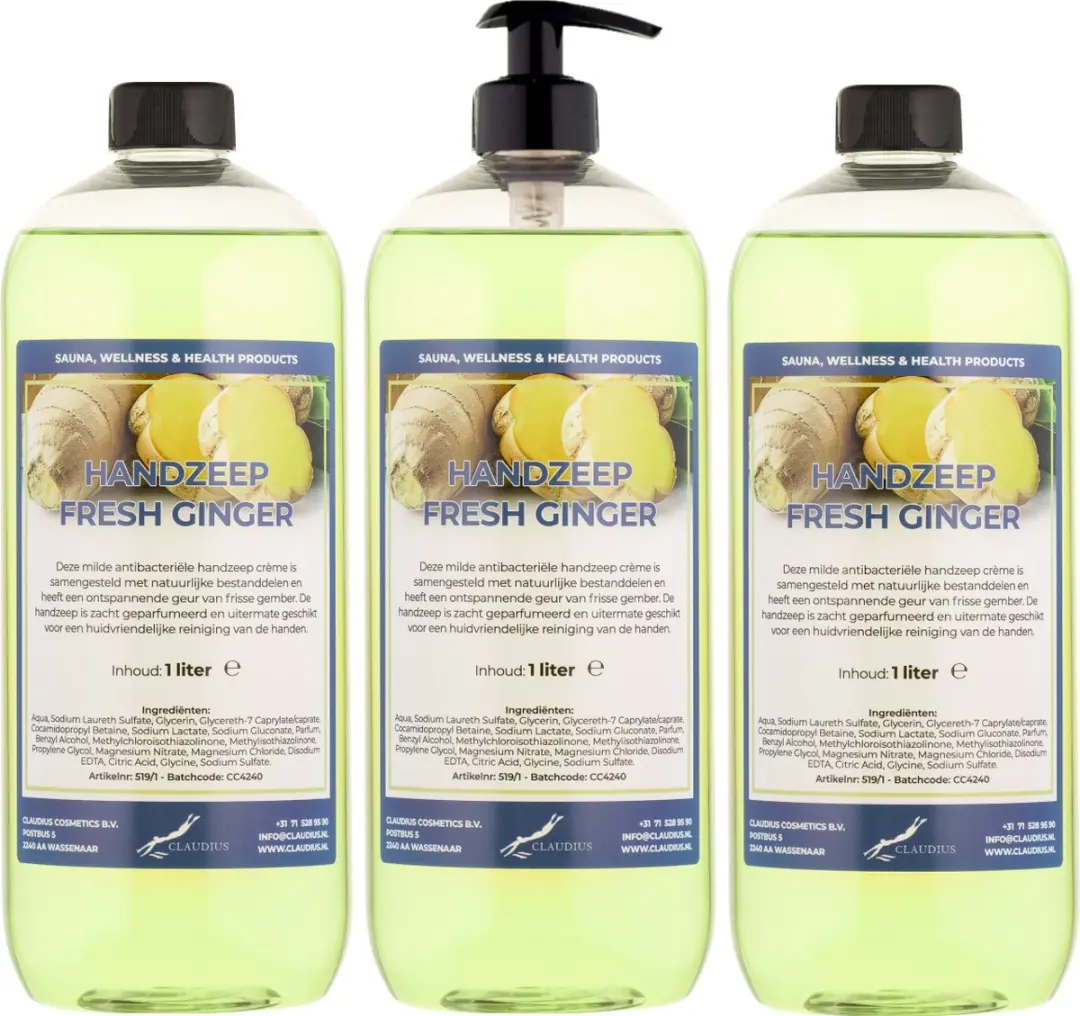 Splashbox Cosmetics Handzeep Fresh Ginger 3x1L