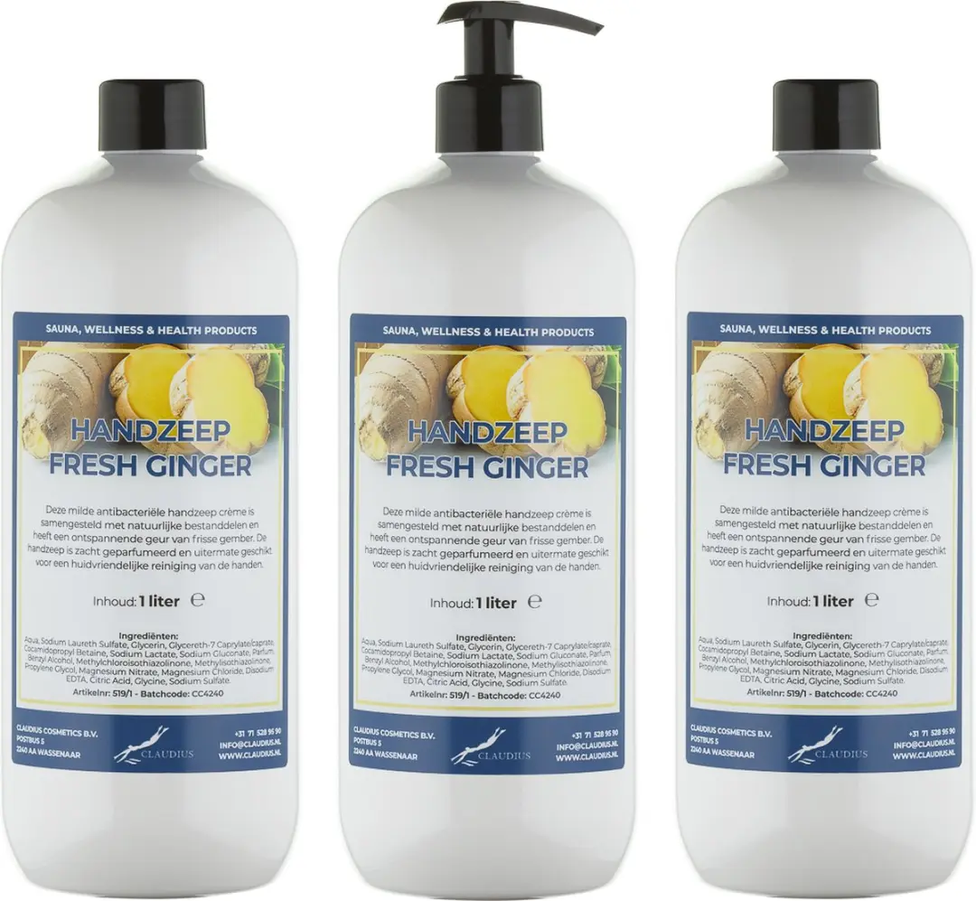 Splashbox Cosmetics Handzeep Fresh Ginger 3x1L