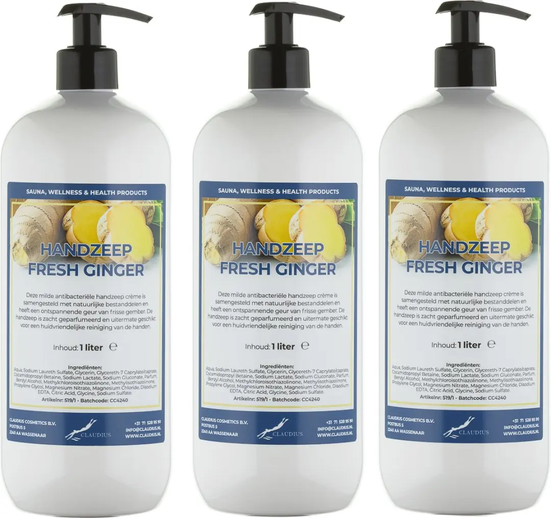 Splashbox Cosmetics Handzeep Fresh Ginger 3x1L